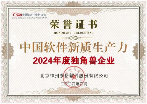 神州泰岳獲評首批“中國軟件新質(zhì)生產(chǎn)力示范企業(yè)”，引領(lǐng)軟件服務(wù)創(chuàng)新浪潮